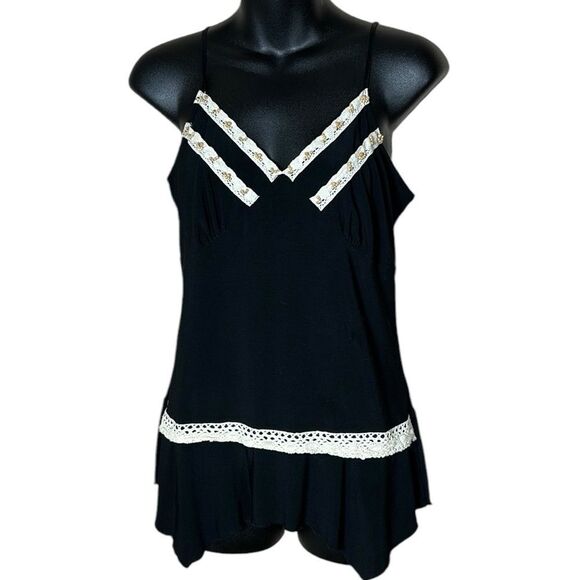 J.t.b vintage y2k fairy grunge Whimsigoth babydoll top assymetrical medium - Picture 1 of 6